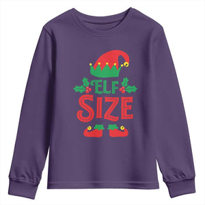Cute First Christmas ELF Size Youth Sweatshirt TS09 Purple Print Your Wear