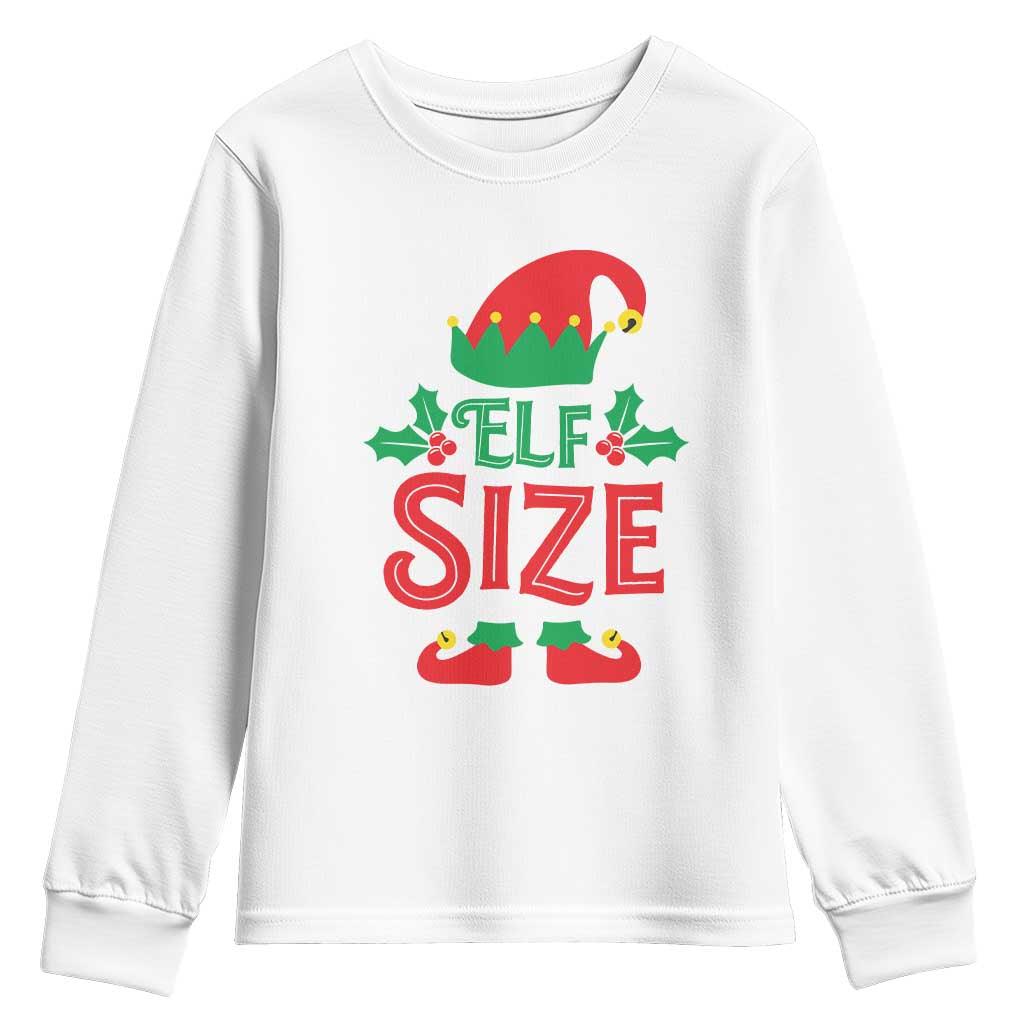 Cute First Christmas ELF Size Youth Sweatshirt TS09 White Print Your Wear