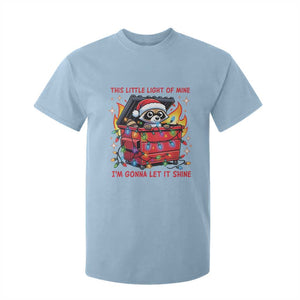 Funny Christmas T Shirt For Kid This Little Light Of Mine Lil Dumpster Fire TS09 Light Blue Print Your Wear