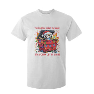 Funny Christmas T Shirt For Kid This Little Light Of Mine Lil Dumpster Fire TS09 White Print Your Wear
