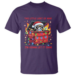 Funny Christmas T Shirt This Little Light Of Mine Lil Dumpster Fire TS09 Purple Print Your Wear