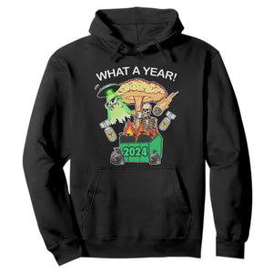 Funny Christmas What A Year Dumpster Fire Hoodie TS09 Black Print Your Wear