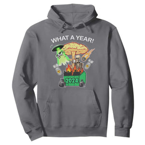 Funny Christmas What A Year Dumpster Fire Hoodie TS09 Charcoal Print Your Wear
