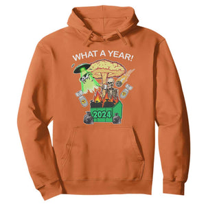 Funny Christmas What A Year Dumpster Fire Hoodie TS09 Orange Print Your Wear