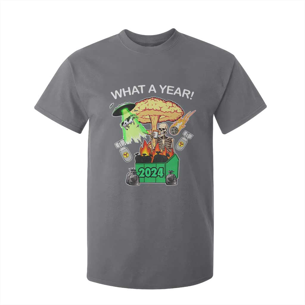 Funny Christmas What A Year Dumpster Fire T Shirt For Kid TS09 Charcoal Print Your Wear