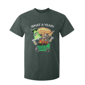 Funny Christmas What A Year Dumpster Fire T Shirt For Kid TS09 Dark Forest Green Print Your Wear