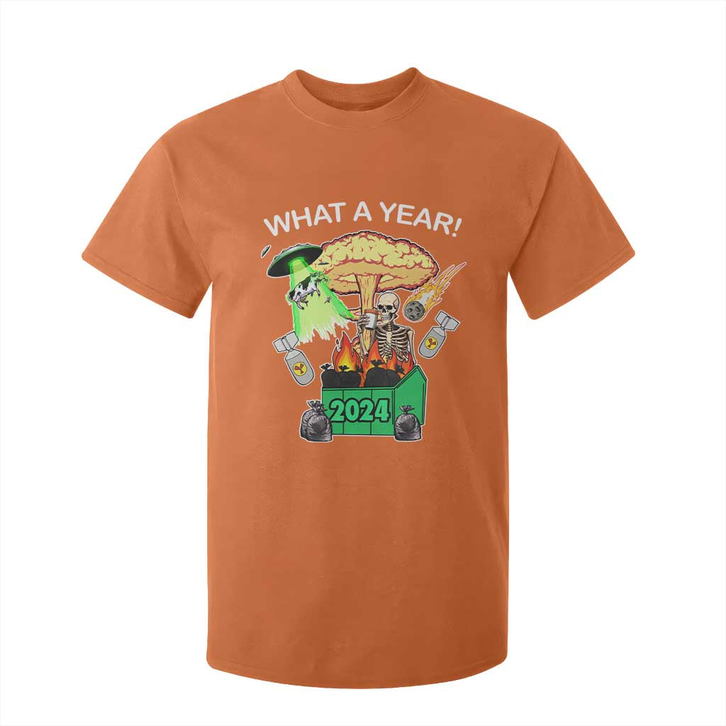 Funny Christmas What A Year Dumpster Fire T Shirt For Kid TS09 Orange Print Your Wear