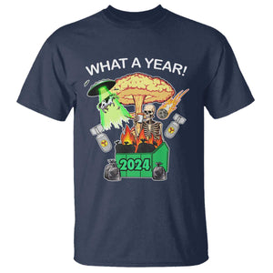 Funny Christmas What A Year Dumpster Fire T Shirt TS09 Navy Print Your Wear