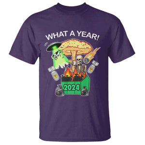 Funny Christmas What A Year Dumpster Fire T Shirt TS09 Purple Print Your Wear