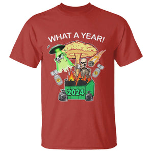 Funny Christmas What A Year Dumpster Fire T Shirt TS09 Red Print Your Wear
