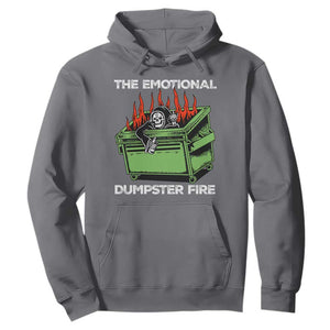 Funny Emotional Dumpster Fire Skeleton Hoodie TS09 Charcoal Print Your Wear
