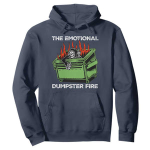 Funny Emotional Dumpster Fire Skeleton Hoodie TS09 Navy Print Your Wear