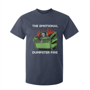Funny Emotional Dumpster Fire Skeleton T Shirt For Kid TS09 Navy Print Your Wear