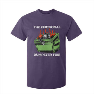 Funny Emotional Dumpster Fire Skeleton T Shirt For Kid TS09 Purple Print Your Wear
