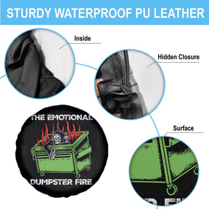 Funny Emotional Dumpster Fire Skeleton Spare Tire Cover TS09 Print Your Wear