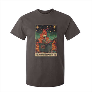 Emotional Dumpster Fire Skeleton Tarot Card T Shirt For Kid TS09 Dark Chocolate Print Your Wear