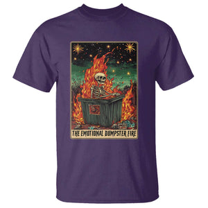 Emotional Dumpster Fire Skeleton Tarot Card T Shirt TS09 Purple Print Your Wear