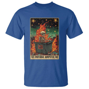 Emotional Dumpster Fire Skeleton Tarot Card T Shirt TS09 Royal Blue Print Your Wear