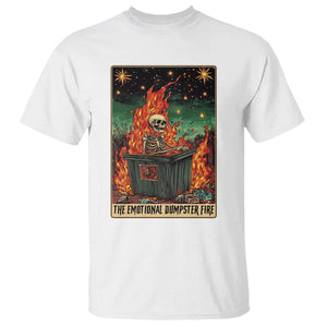 Emotional Dumpster Fire Skeleton Tarot Card T Shirt TS09 White Print Your Wear