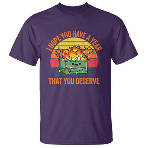 Funny Christmas Dumpster Fire T Shirt I Hope You Have The Year That You Deserve TS09 Purple Print Your Wear