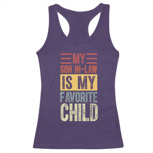 Funny My Son In Law Is My Favorite Child Racerback Tank Top TS09 Purple Print Your Wear