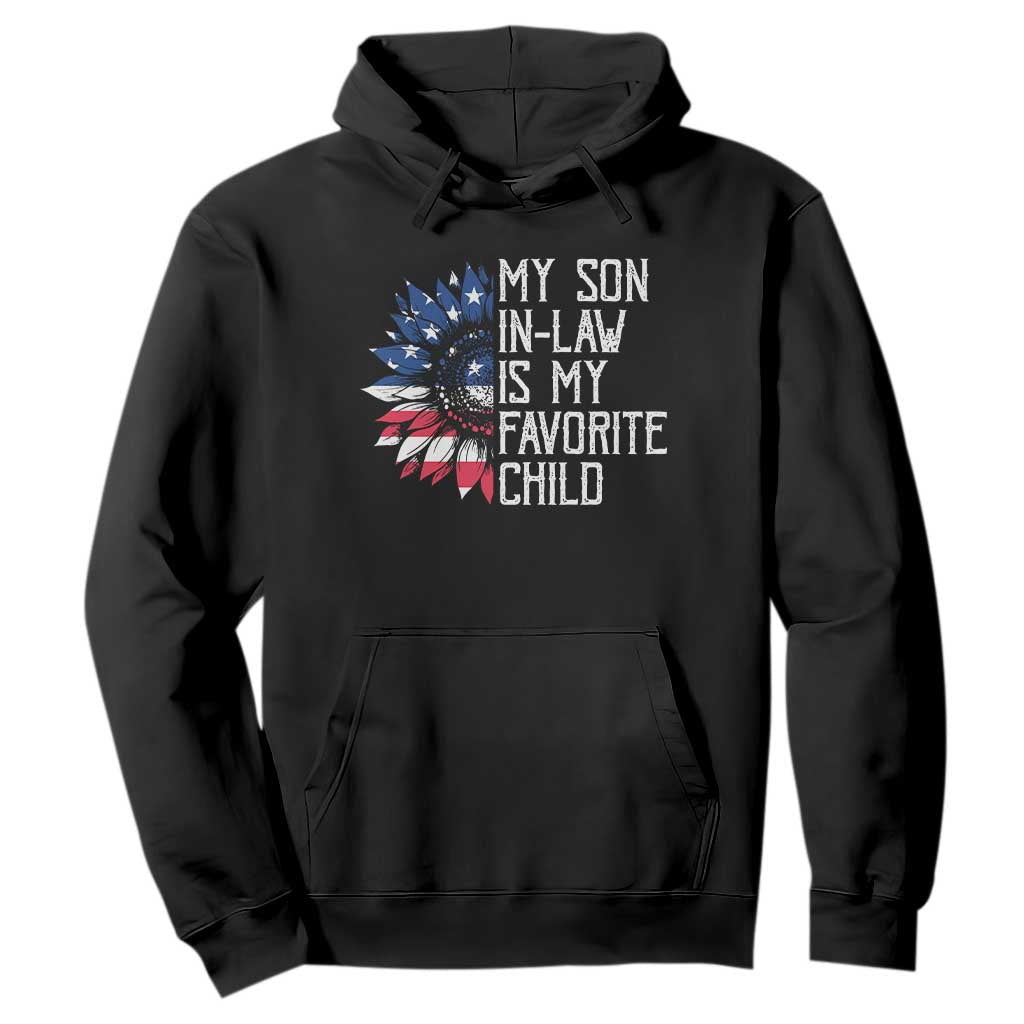 Funny My Son In Law Is My Favorite Child Hoodie American Flag Sunflower TS09 Black Print Your Wear