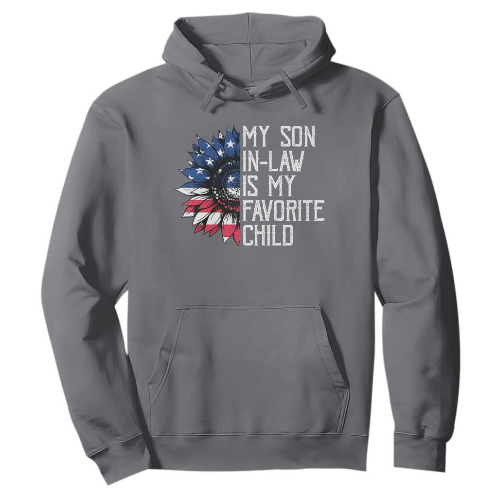 Funny My Son In Law Is My Favorite Child Hoodie American Flag Sunflower TS09 Charcoal Print Your Wear