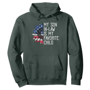Funny My Son In Law Is My Favorite Child Hoodie American Flag Sunflower TS09 Dark Forest Green Print Your Wear