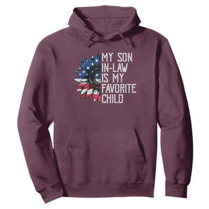 Funny My Son In Law Is My Favorite Child Hoodie American Flag Sunflower TS09 Maroon Print Your Wear
