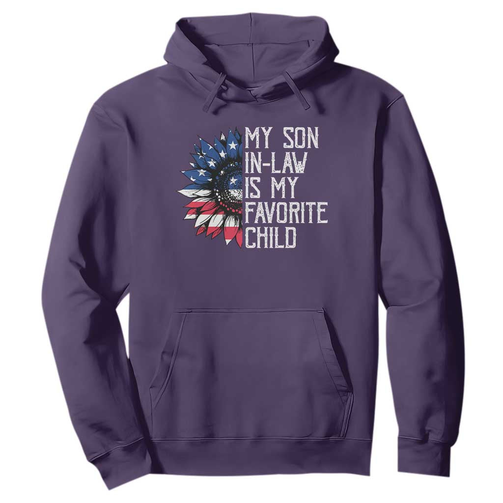 Funny My Son In Law Is My Favorite Child Hoodie American Flag Sunflower TS09 Purple Print Your Wear