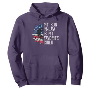 Funny My Son In Law Is My Favorite Child Hoodie American Flag Sunflower TS09 Purple Print Your Wear