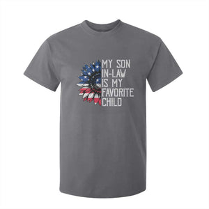 Funny My Son In Law Is My Favorite Child T Shirt For Kid American Flag Sunflower TS09 Charcoal Print Your Wear