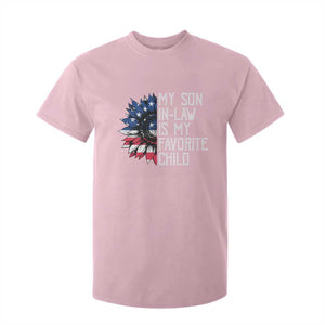 Funny My Son In Law Is My Favorite Child T Shirt For Kid American Flag Sunflower TS09 Light Pink Print Your Wear