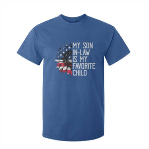 Funny My Son In Law Is My Favorite Child T Shirt For Kid American Flag Sunflower TS09 Royal Blue Print Your Wear