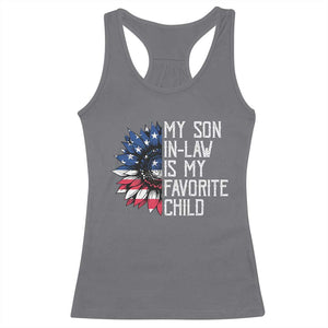 Funny My Son In Law Is My Favorite Child Racerback Tank Top American Flag Sunflower TS09 Charcoal Print Your Wear
