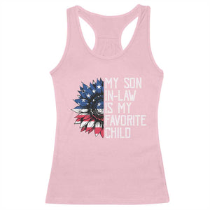 Funny My Son In Law Is My Favorite Child Racerback Tank Top American Flag Sunflower TS09 Light Pink Print Your Wear