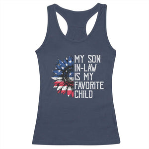 Funny My Son In Law Is My Favorite Child Racerback Tank Top American Flag Sunflower TS09 Navy Print Your Wear