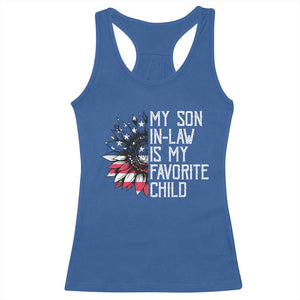 Funny My Son In Law Is My Favorite Child Racerback Tank Top American Flag Sunflower TS09 Royal Blue Print Your Wear