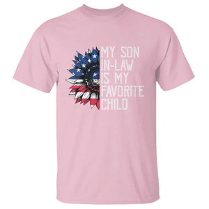 Funny My Son In Law Is My Favorite Child T Shirt American Flag Sunflower TS09 Light Pink Print Your Wear