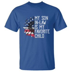 Funny My Son In Law Is My Favorite Child T Shirt American Flag Sunflower TS09 Royal Blue Print Your Wear