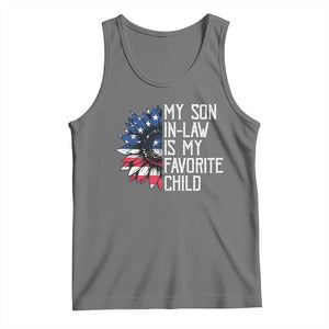 Funny My Son In Law Is My Favorite Child Tank Top American Flag Sunflower TS09 Black Heather Print Your Wear