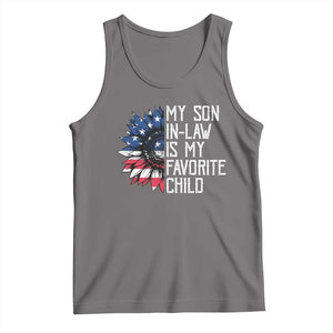 Funny My Son In Law Is My Favorite Child Tank Top American Flag Sunflower TS09 Deep Heather Print Your Wear