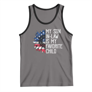 Funny My Son In Law Is My Favorite Child Tank Top American Flag Sunflower TS09 Deep Heather Black Print Your Wear
