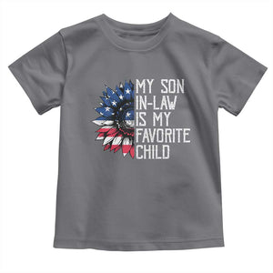 Funny My Son In Law Is My Favorite Child Toddler T Shirt American Flag Sunflower TS09 Charcoal Print Your Wear