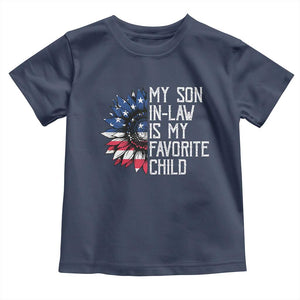 Funny My Son In Law Is My Favorite Child Toddler T Shirt American Flag Sunflower TS09 Navy Print Your Wear