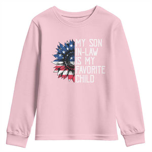 Funny My Son In Law Is My Favorite Child Youth Sweatshirt American Flag Sunflower TS09 Light Pink Print Your Wear