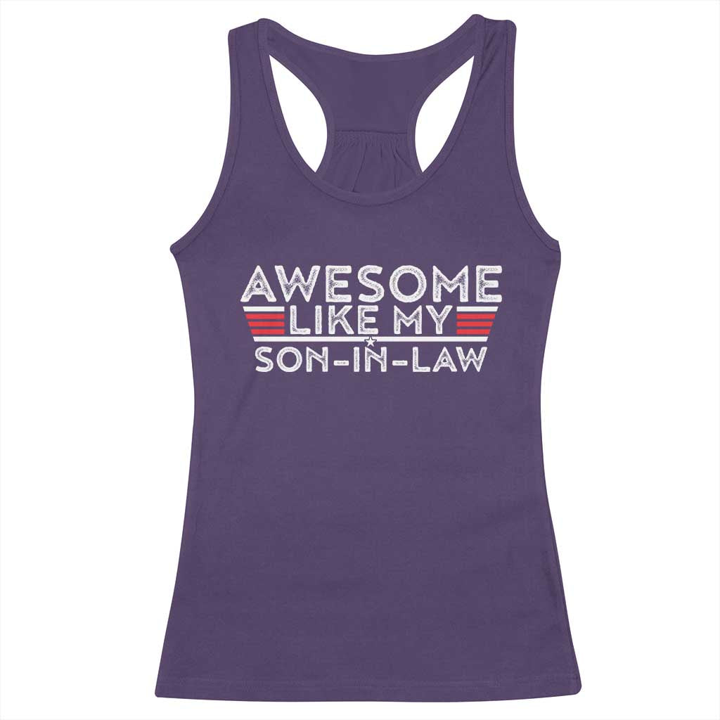 Funny Awesome Like My Son In Law Racerback Tank Top TS09 Purple Print Your Wear