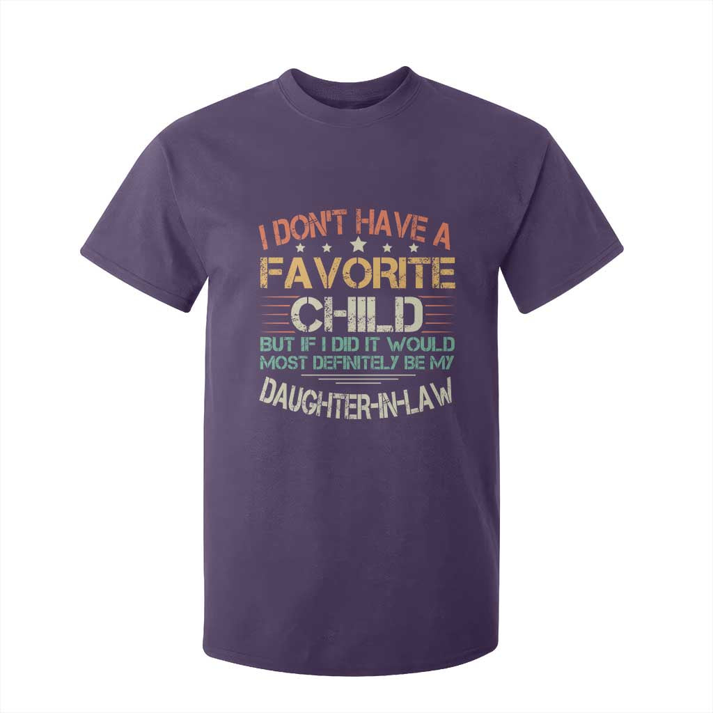 Funny My Favorite Child Most Definitely My Daughter In Law T Shirt For Kid TS09 Purple Print Your Wear