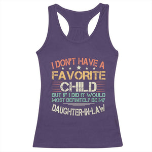 Funny My Favorite Child Most Definitely My Daughter In Law Racerback Tank Top TS09 Purple Print Your Wear