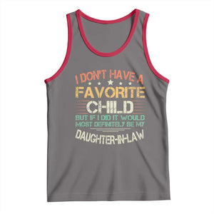 Funny My Favorite Child Most Definitely My Daughter In Law Tank Top TS09 Deep Heather Red Print Your Wear